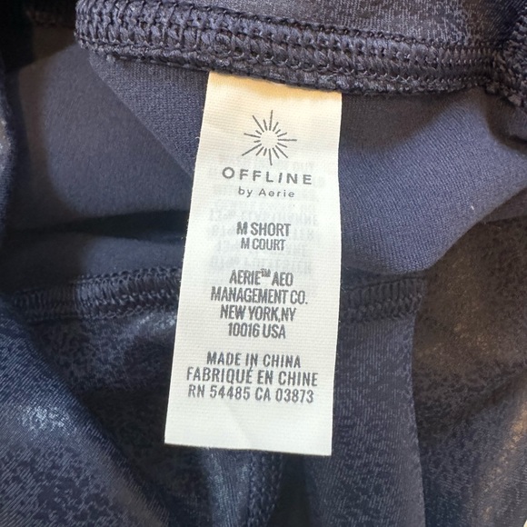 Aerie Shiny Navy Blue Crossover Leggings - Picture 6 of 10